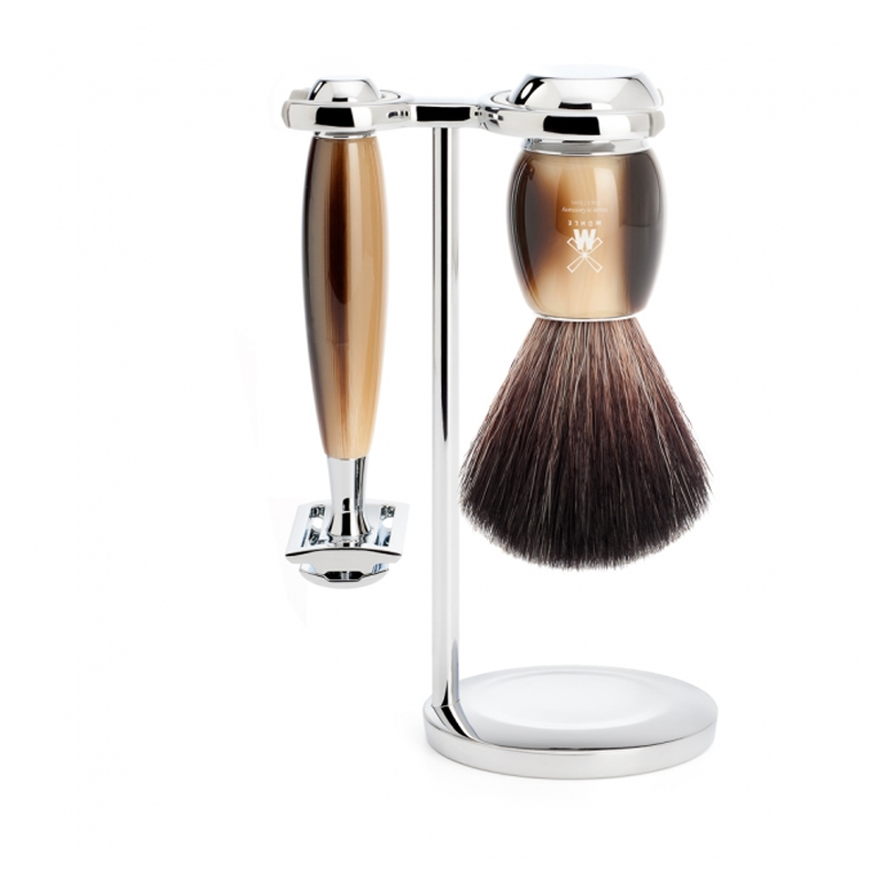Muehle - Vivio - Set de rasage 3 pièces - Imitation corne
