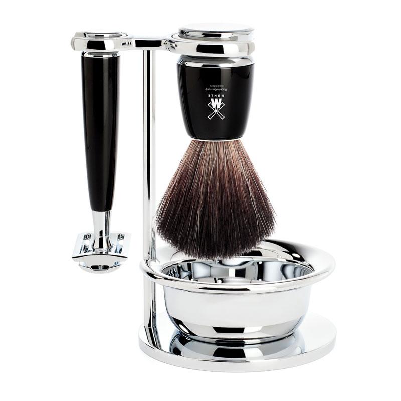 Muehle - Rytmo - 3 Piece Shaving Set - Black Resin