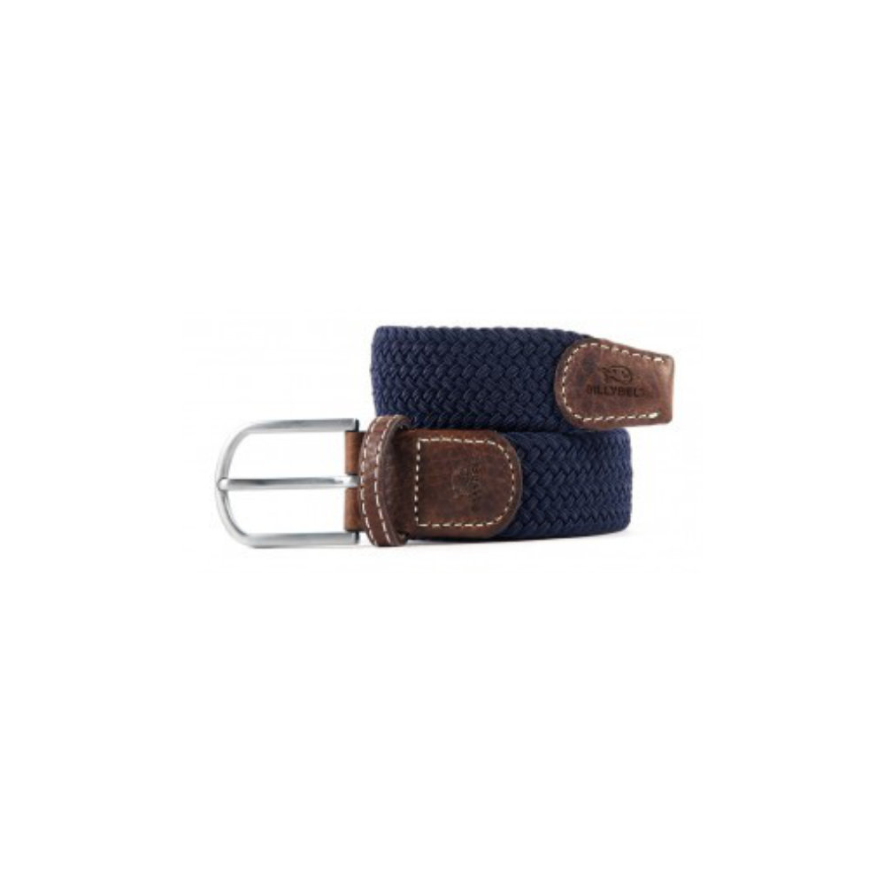 Billybelt - Elastische gevlochten riem - Navy Blauw - Maat 2