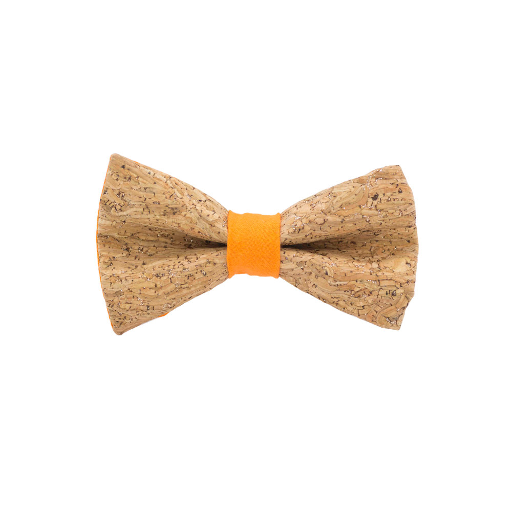 Jaggs - Cork bow tie "Merlot" - Orange Ring