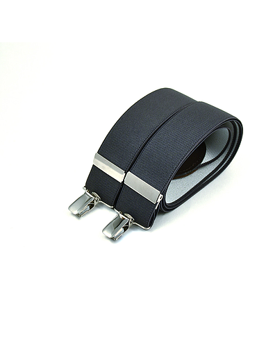 Wide suspenders with clips - Grey