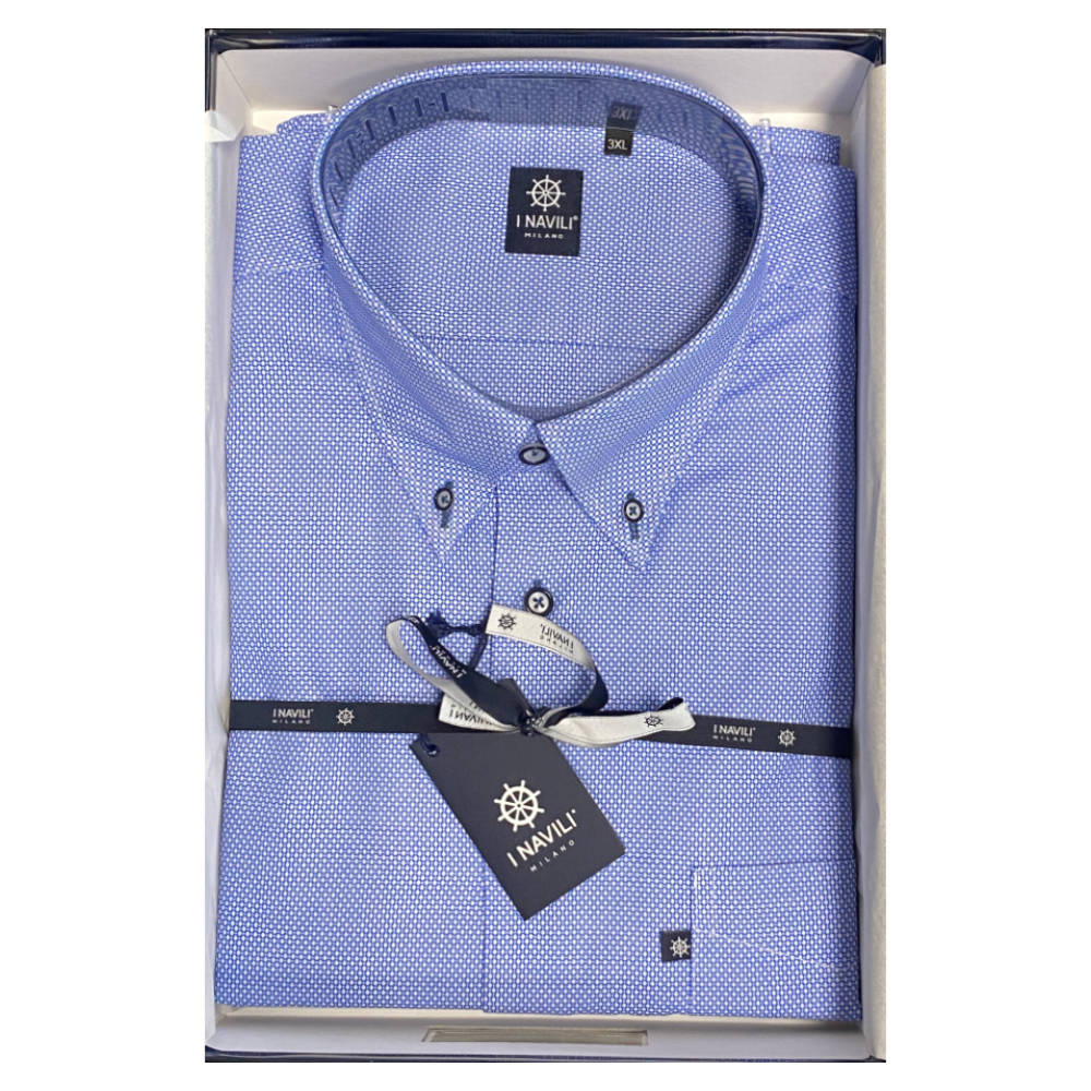 Navili - Medium Blauw Lampedusa Hemd - XL