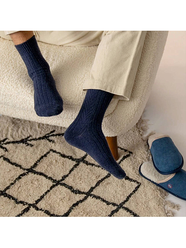 BillyBelt - Chaussettes en laine - Bleu Marine