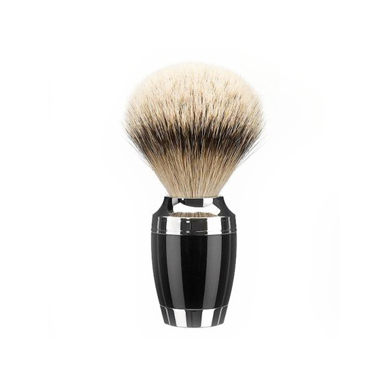 Muehle - Pen - Silvertip shaving brush - Black resin - 23mm
