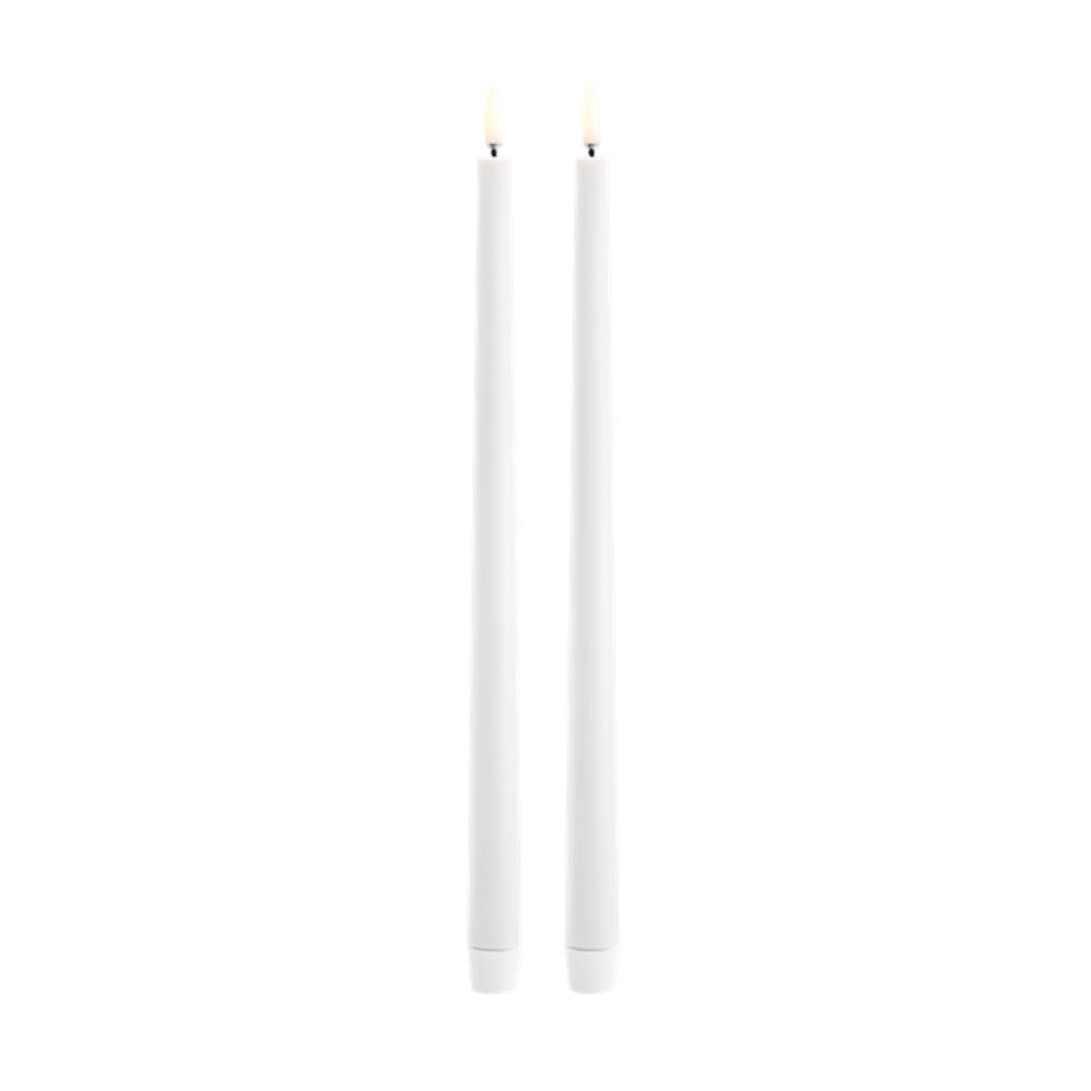 Uyuni - LED slim taper candle - Nordic white